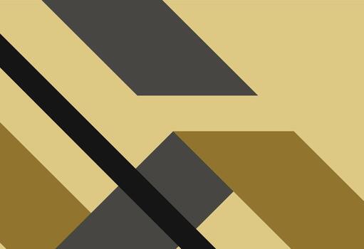 Creative Geometric Gold and Shadow Art, A black and gold geometric pattern with a diagonal line vector