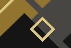 Bold Abstract Gold and Midnight Design, A black and gold geometric pattern with a diamond in the middle vector