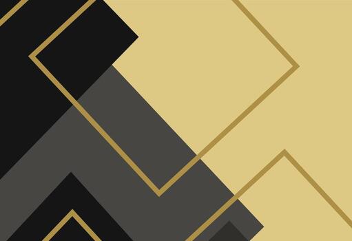 Dynamic Gold Abstract Arrangement, A black and gold geometric pattern vector