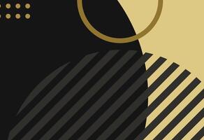Dark and Gold Contemporary Abstraction, A black and gold abstract background with a circle vector