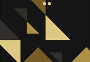 Luxury Abstract Style Gold Triangle, A black and gold geometric pattern with triangles vector