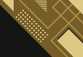 Abstract Gold and Dark Geometric Design, A black and gold geometric pattern on a black background vector