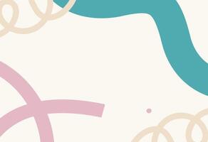 Abstract Playful Shapes Background, A colorful abstract background with a curved line vector