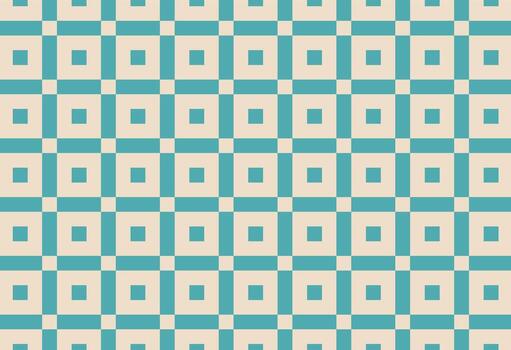 Teal Grid Abstract Composition, A blue and white checkered pattern vector