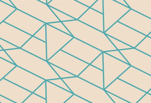 Creative Teal Linear Abstract Design, A geometric pattern with blue lines vector