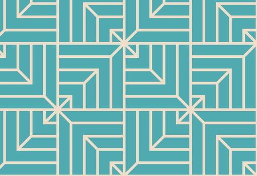 Geometric Teal Grid Pattern, A blue and beige geometric pattern vector