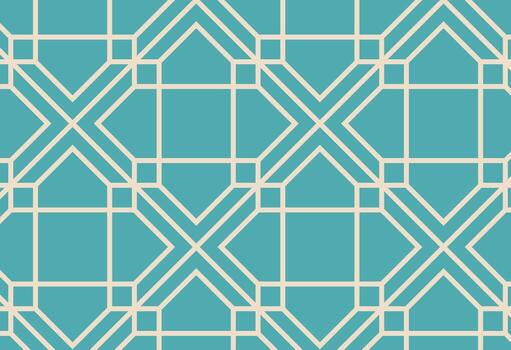 geométrico modelo fondo, azul antecedentes con beige tamborileo geométrico vector