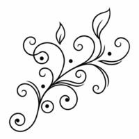 calligraphic spring flourish scroll vector