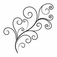 Fancy Scroll spring flourish vector