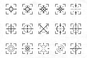 a set of different types of crosshairs illustartion vector