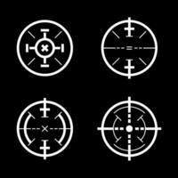 four crosshairs on a black background vector