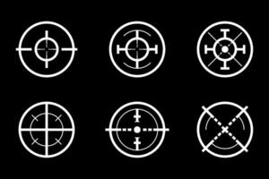 a set of crosshairs and crosshairs icons vector