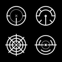 four different types of circles and arrows on a black background vector