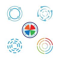 Circle dotted Abstract logos and symbol vector