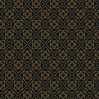 inimalist Art Deco Geometric Pattern with Gold Diamond Lines on Black Background. Elegant Luxury Design. Deco vector