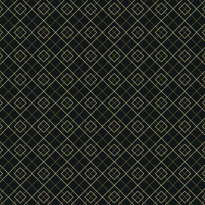 inimalist Art Deco Geometric Pattern with Gold Diamond Lines on Black Background. Elegant Luxury Design. Pattern