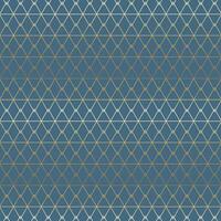 Elegant Crisscross Triangular Geometric Pattern with Gold Lines on Blue. Minimal Luxury Background vector