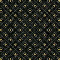 Minimalist Art Deco Geometric Pattern with Gold Diamond Lines on Black Background. Elegant Luxury Design. pattern vector