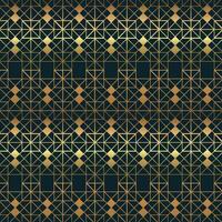 Elegant Gold Geometric Pattern. Luxurious Seamless Golden Square and Triangle Geometric Pattern on Dark Background for Elegant Designs vector