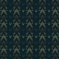 Seamless Golden Chevron Arrow Pattern with Modern Art Deco Tribal Style on Dark Background. Luxury Abstract Design for Wallpaper, Textile, Gift Wrap, and Branding Projects vector