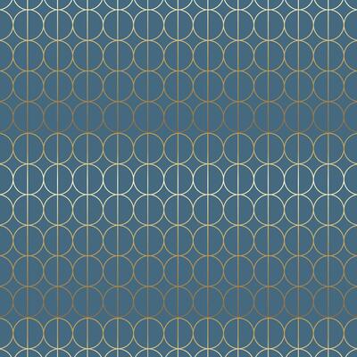 Seamless Gold Honeycomb Hexagon Pattern on Blue Background. Elegant Geometric Texture. Seamless Geometric Gold Line Pattern on Black Background. Modern Luxury Abstract Design