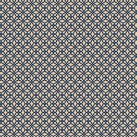 Luxury Geometric Seamless Pattern with Gold Lines on Dark Blue Background. Elegant Islamic or Art Deco Style Design. Beige background vector