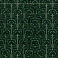 Elegant Art Deco Geometric Pattern in Gold and green vector
