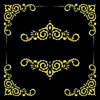 Illustration of decorative corner frame set. Vintage corner set. frame corners. For frame vector