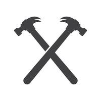Hammer logo icon design vector
