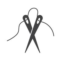 Tailor or textile icon flat design template vector