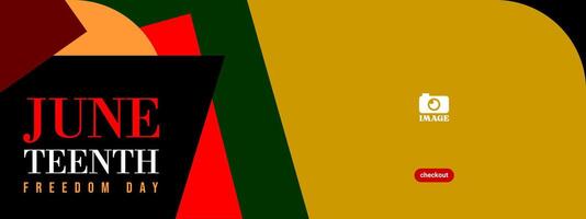 Juneteenth Freedom Day abstract illustration. Banner design for web, greetings, ads, annual events June 19 vector