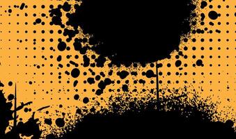 a black and orange background with a dot pattern vector