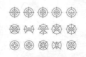 a set of different types of targets vector