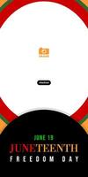 Juneteenth Freedom Day on June 19. Banner design templates colorful circle ornaments for greetings, ads, web vector