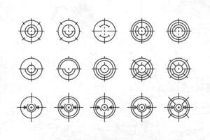 a set of different targets with different shapes vector