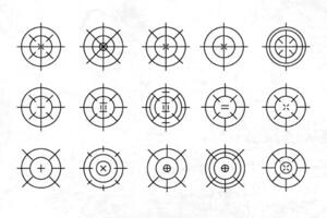 a set of different types of circles and arrows vector