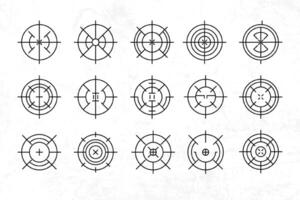 a set of different types of circles on a white background vector