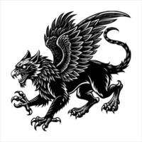 Griffin with Its Claws vector