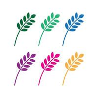 Stylized colorful leave logo vector