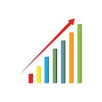 Statistics of business stylized logos element symbol vector