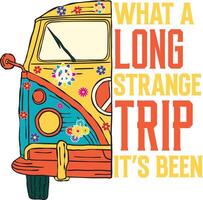 Retro Psychedelic Vintage T-Shirt Design with Groovy Typography vector