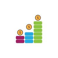 Simple element of Economic colorful logos and symbol vector