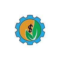 Element of Economic colorful simple logos vector