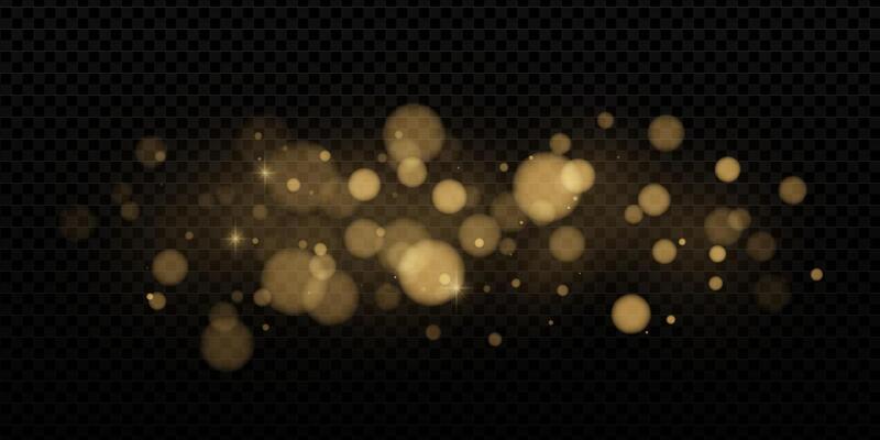 Golden glitter explosion with festive bokeh and sparkling particles. Abstract night background with warm glow, confetti, flare, and dust. overlay for holiday or luxury celebration.