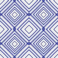 Geometrict Ikat Pattern Traditional in bluel background. vector