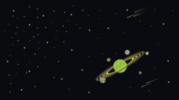illustration of outer space with planet objects vector