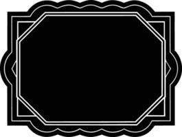 Elegant decorative frame design, Classic black border art, Vintage photo frame silhouette, Ornamental square frame icon vector