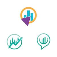 Set Statistics business stylized logos and symbol vector