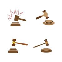 Set Judge's hand holding logo and symbol vector