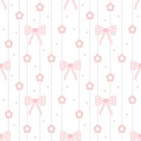 flowers bow, on white background, fabric pattern, gift wrapping paper , seamless pattern vector
